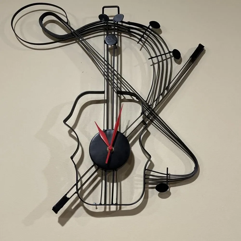 Ashton Sutton Rhapsody METAL Wall Clock Musical Instrument Guitar